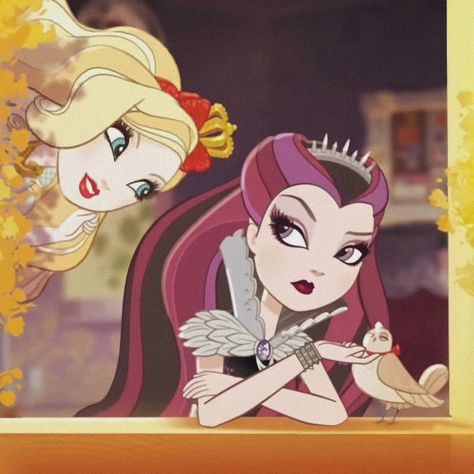 And, I already decorated your half of the room! Apple And Raven, Apple White And Raven Queen, Eah Characters, Raven Icon, Ever After High Rebels, Cerise Hood, White Raven, Lizzie Hearts, Raven Queen