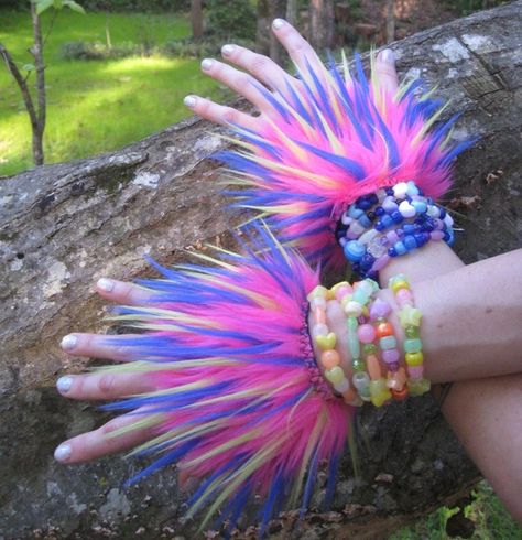 PinK LeMonAiDe WRIST CUFFS // Fluffy MonSter FuR 3 by phunkyfresh, $10.50 Candy Monster Costume, Monster Costume Diy, Jawbreaker Candy, Monster Outfit, Monster Aesthetic, Fluffy Monster, Monster Costume, Monster Hands, Diy Monsters