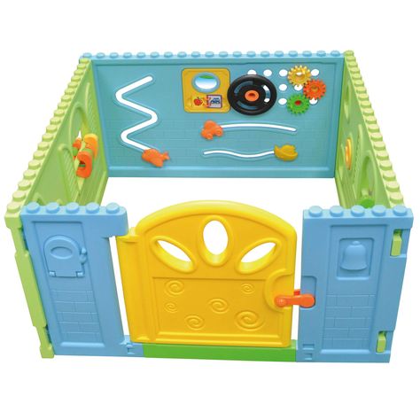 Buy the Electronic Baby Play Yard/Play Room at Michaels. com. This electronic play room for baby is sure to keep them busy for hours on end. This electronic play room for baby is sure to keep them busy for hours on end. Keep your baby occupied with all of the activities in this safe play room. It has easy access through the door that latches. The latching door feature gives you a piece of mind your baby is safe while playing away. There are many features for your baby to engage with within this Play Area In Living Room, Baby Play Area, Baby Play Areas, Baby Play Yard, Piece Of Mind, Play Yard, Baby Gym, Interactive Play, Play Space