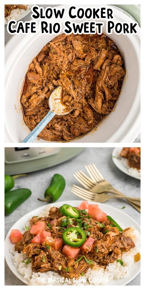 Sweet Pulled Pork, Cafe Rio Pork, Crockpot Meat, Magical Slow Cooker, Slow Cooker Recipes Pork, Cafe Rio, The Magical Slow Cooker, Savory Treats, Sweet Pork