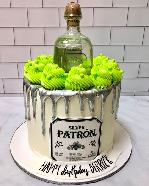 Patron Cake, Patron Silver, Creative Birthday, Golden Birthday, Party Inspo, Santa Clarita, Cake Inspiration, Cake Art, 40th Birthday