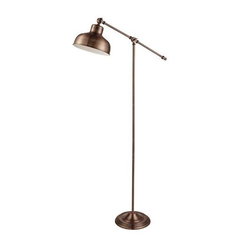 2028CU Macbeth Copper Adjustable Floor Lamp Copper Floor, Copper Floor Lamp, Novelty Floor Lamp, Lampe Metal, Tall Floor Lamps, Stylish Floor Lamp, Large Floor Lamp, Industrial Floor Lamps, Arched Floor Lamp