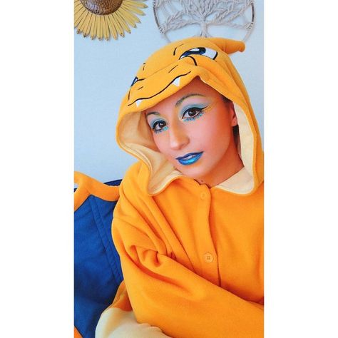 Makeup ideas Charizard Costume, Pokemon Makeup, Pokémon Characters, Gotta Catch Them All, Rock Types, Crazy Makeup, Pokemon Characters, Makeup Tutorials, Halloween Season