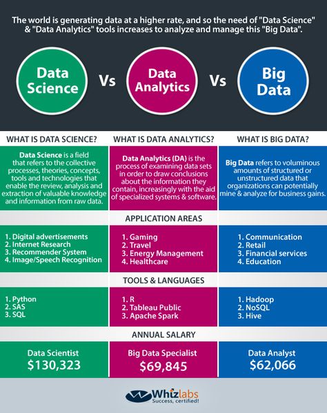 Data Science vs Big Data vs Data Analytics Infographic Data Analytics Infographic, What Is Data Science, Computer Science Programming, What Is Data, Data Science Learning, Learn Computer Coding, Computer Knowledge, Big Data Analytics, Data Analyst