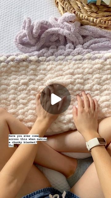 Sabrina-Rose Benedict on Instagram: "Posting this again since it’s now fall and I have a feeling that a lot more of you will be making blankets in this season!  What other tips and tricks would you like to know or what questions do you have about making blankets? Ask the question in the comments! ⬇️  #Sabsstuffies #blanket #fall #cozyseason #chunkyblanket #howto #chunkyyarn #knit #knitting" Finger Knitting Blankets, Chunky Knit Blanket Pattern, Knitting Projects Blanket, Finger Knitting Projects, Chunky Blankets, Hand Knitting Diy, Instagram Recipes, Make Blanket, Tic Tok