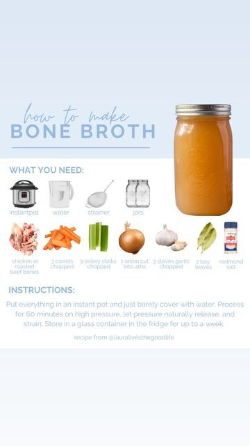 21 Day Bone Broth Diet Plan, Bone Broth Diet 21 Day Meal Plan, Bone Broth Recipe Instant Pot, Recipes With Bone Broth, Gut Smoothies, Bone Broth Diet Plan, Karalynne Call, Beef Bone Broth Recipe, Instant Pot Bone Broth