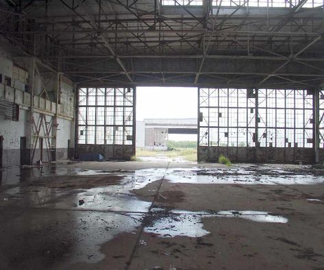 Abandon airfield hangar...Corpus Christi Tx Cowboy Apocalypse, Plane Hangar, Airplane Hangar, Abandoned Warehouse, Texas Western, Abandoned Factory, Apocalypse Art, Eye Of The Storm, Corpus Christi Tx