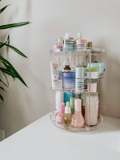 Best Acne Cleanser, Spinning Organizer, Clear Skin Care, Beauty Organization, Skincare Organization, Saggy Skin, Pretty Skin Care, Mario Badescu, Skin Care Essentials