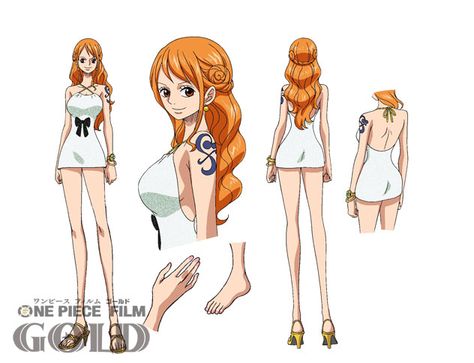 One Piece Film Gold One Piece Film Gold, One Piece Tumblr, Nami Cosplay, Gold Movie, One Piece Movies, Character Model Sheet, One Piece Nami, Nami One Piece, One Piece Drawing