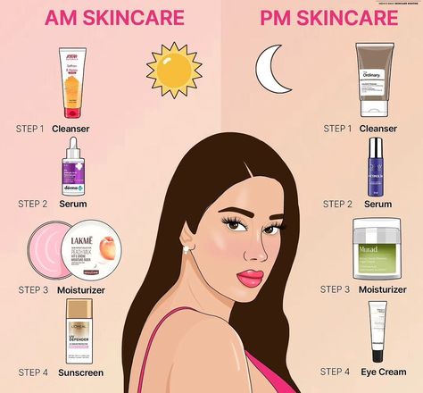 Am to Pm skincare 😍 #skin #skincare #am #pm #routine #goodskin #beautiful #beautybloggers #beautycommunity #sunscreen #mosturizer #serum #lahore #aseya_salon Acne Prone Skin Care Routine, Pm Skincare, Remedies For Glowing Skin, Acne Prone Skin Care, Hair Mask For Damaged Hair, Basic Skin Care Routine, Acne Care, Skin Care Serum, Daily Skin Care Routine