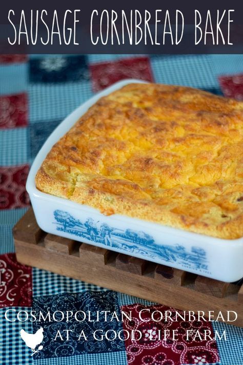 Cornbread With Sausage And Cheese, Conecuh Sausage Recipes, Moist Cornbread Recipe, Conecuh Sausage, Cornbread Bake, Sausage Cornbread, Ground Sausage Recipes, Brunch Casserole Recipes, Sausage Cornbread Stuffing