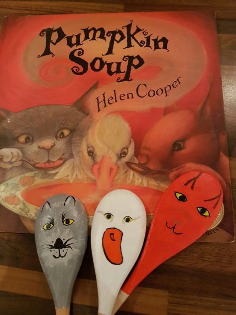 Pumpkin Soup Eyfs Activities, Pumpkin Soup Book Activities, Pumpkin Soup Activities, Pumpkin Storytime, Pumpkin Soup Book, Eyfs Autumn, Story Spoons, Pumkin Ideas, Prek Literacy