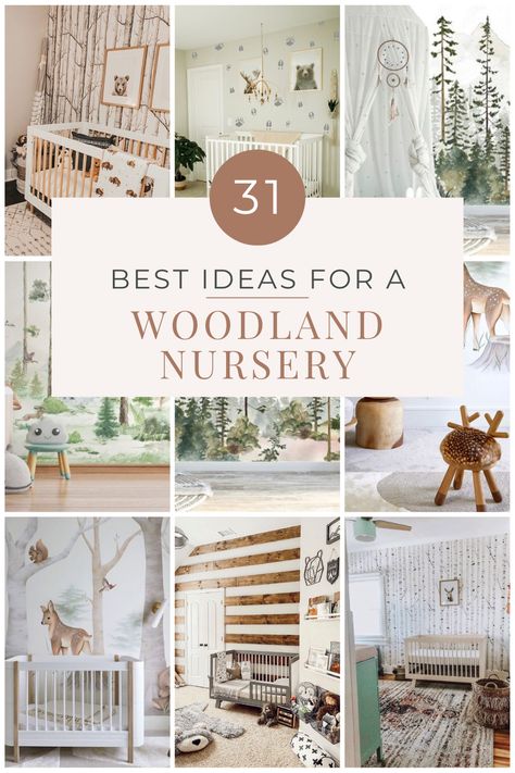 Find tons of inspiration of stunning woodland nursery theme ideas for boys & girls & where to get all the best stuff for your baby's nursery. Nature Theme Nursery Ideas, Soft Woodland Nursery, Forest Theme Kids Bedroom, Subtle Woodland Nursery, Fairytale Woodland Nursery, Baby Animals Nursery Theme, Gender Neutral Outdoor Nursery, Woodland Theme Nursery Girl, Nursery Ideas Animal Theme