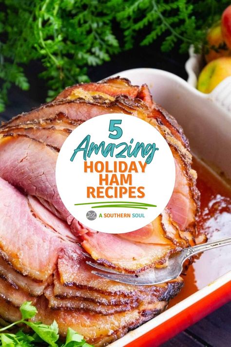 5 Holiday Ham Recipes Easter Ham Recipes, Fried Corn Recipes, Precooked Ham, Honey Baked Ham Recipe, Red Pan, Holiday Ham Recipes, Holiday Buffet, Easter Ham, Crockpot Turkey