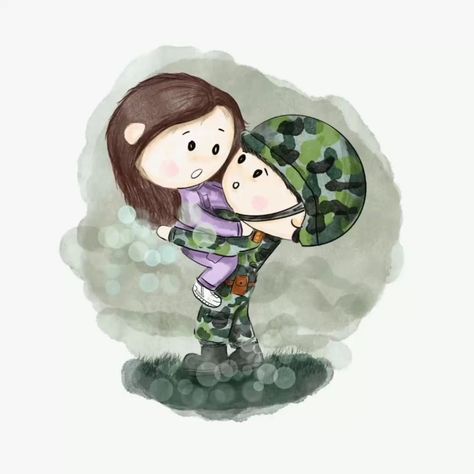 Kdrama Cartoon, Army Love Photography, Lee Min Ho Songs, Lee Shin, Military Love, Army Love, Cute Couple Cartoon, Hyun Bin, Hippie Art