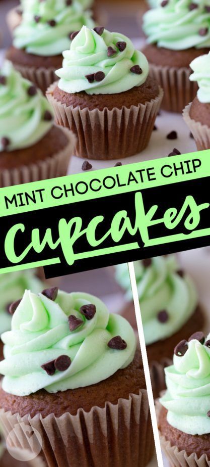 If you're love the combination of mint and chocolate, like me, you're going to LOVE these Wonderfully Minty Mint Chocolate Chip Cupcakes. They're moist, light, and so mint-chocolate-delicious, you'll be making a second batch same-day. #mintchocolatechip #mintchocolate #mintchocolatechipcupcakes Mint Chocolate Chip Cupcakes, Mint Chocolate Cupcakes, Mint And Chocolate, Crumb Coffee Cakes, Chocolate Chip Cupcakes, Easy Cupcake Recipes, Macaron Cookies, Mint Chocolate Chip, Easy Cupcakes