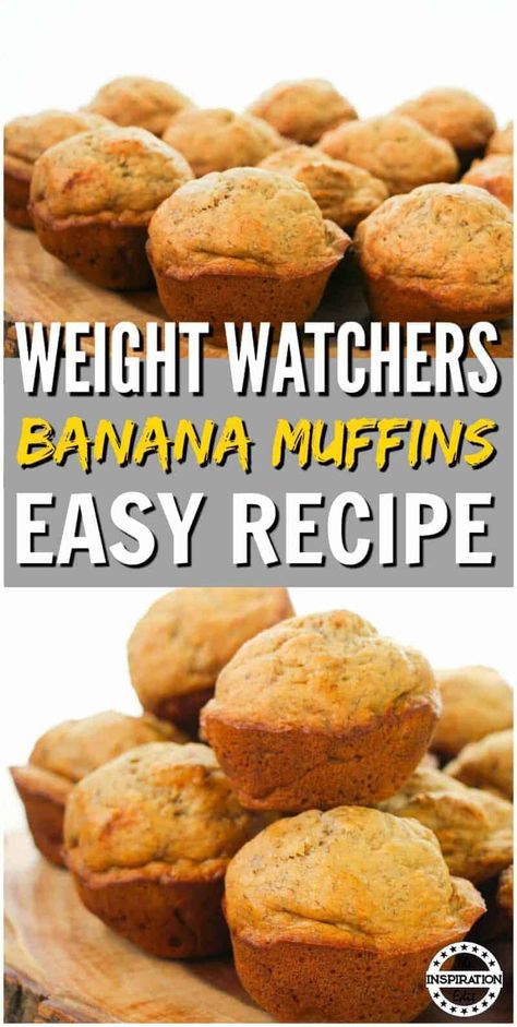 Ww Banana Bread Muffins, Weight Watcher Banana Muffins, Ww Banana Recipes, Ww Banana Bread Recipe, Ww Banana Muffins, Ww Banana Bread, Weight Watchers Banana Muffins, Weight Watchers Banana Bread, Banana Bread Muffins Recipe