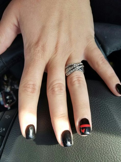 When you love a firefighter ❤ Fireman Nails Designs, Fire Wife Nails, Fire Department Nails, Fire Fighter Nails, Firefighter Nails Designs, Firefighter Nails, Anniversary Nails, Firefighter Family, Ten Nails