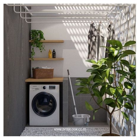 Laundry Room Outdoor Ideas, Outside Laundry Area, Laundry Area Outdoor Small Spaces, Service Area Ideas, Small Outdoor Laundry Area, Service Area Design, Outdoor Laundry Area Patio, Small Laundry Area Ideas, Laundry Room Design Outdoor