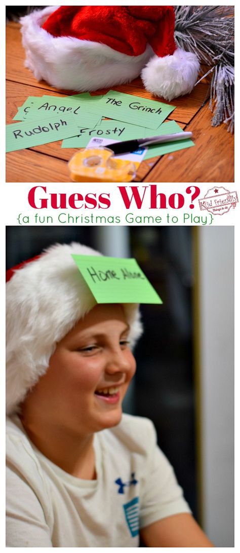 This Christmas Game is a fun game to play with the whole family that takes very little time to set up. A game that will keep everyone guessing. Hilarious and perfect for teens, kids, and adults. Great for Christmas parties or family game night. www.kidfriendlythingstodo.com #game #easy #fun #kids #teens #adults #hilarious #funny Christmas Games For Kids Party Easy Diy, Adult Christmas Party Games Funny, Christmas Activities Adults, Easy Christmas Games For Adults, Christamas Gift Games, Christmas Paty Games, Funny Christmas Games For Adults, Fun Party Games For Adults Hilarious, Games To Play At Christmas With Family