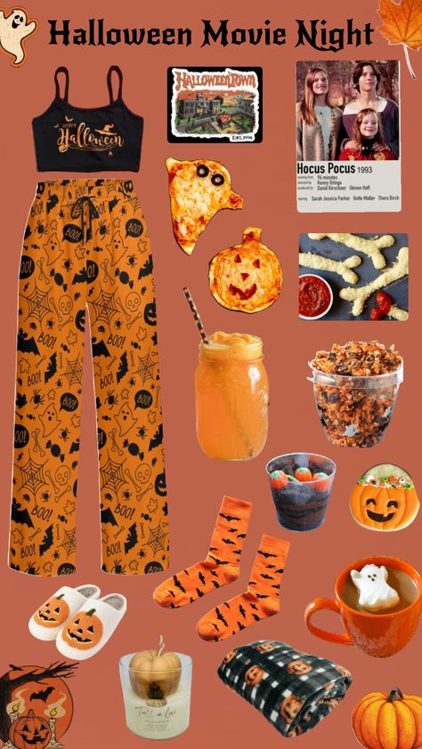 Halloween movie night #halloween #halloweenaesthetic #hocuspocus #halloweenvibes #fall #fallaesthetic #fallcore #halloweeninspo #pajamas #cozy #cozyaesthetic #cozyaesthetic #cozyfallaesthetic #cozyvibes Fall Night Outfit, Movie Night Halloween, Cozy Home Outfit, Pajamas Cozy, The Fall Movie, Halloween Sleepover, Preppy Fall Outfits, Halloween Movie Night, Halloween Hocus Pocus