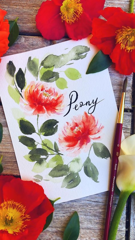 Let’s paint beautiful card with peonies in a loose watercolor style 🌸full length peony with directions video for subscribers🌸 What does i… | Instagram Quick Watercolor, Watercolour Florals, Loose Watercolor Flowers, Painterly Style, Sketchbook Illustration, Watercolor Peonies, Watercolor Projects, Loose Watercolor, Watercolor Ideas