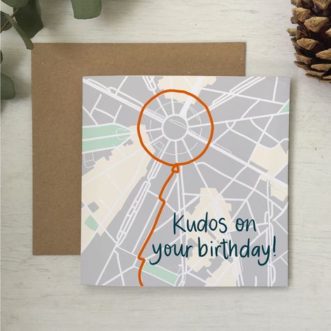 Kudos on your birthday card for runners and cycling map theme card for athletes, running and men. Strava tracking app balloon birthday card Cycling Birthday Cards, Cycling App, Balloon Top, Party Hosting, Running Buddies, Running Gift, Hope Design, Top Marks, Road Mountain