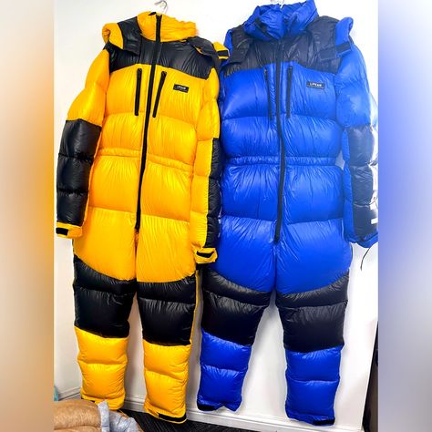 Lipean Down Suit Size: 1.8-1.85m Body Height, 20d Nylon 700fp Goose Down 800g Fill Weight. Suit For Cold Weather -25 To -35 Degree Climbing. Ykk 2 Way Zipper On Hip To Open Easily Washroom. Wind Proof Down Tube, Hat Removal Winter Suits Men, Puffy Jacket Women, Nylon Outerwear, Charcoal Gray Suit, Hugo Boss Suit, Down Suit, Ralph Lauren Suits, Black Suit Men, Seersucker Suit