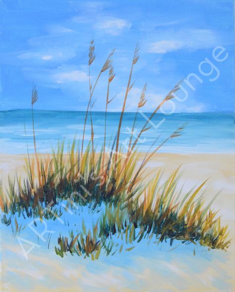 Sea Oats | Kate Cook | Flickr Art Lounge, Sea Oats, Drink Art, Studio Gallery, Athens Ga, Beach Painting, Family Parties, Paint Party, Acrylic Paintings