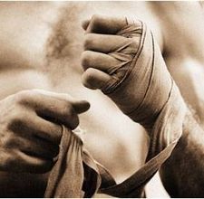 Boxers need to tape their hands under the boxing gloves in order to keep from crushing their fingers together. Rocky's wrap should be bloody when he trains in the meat factory. Heavy Bag Training, Martial Arts Quotes, Ju Jitsu, Sun Tzu, Heavy Bags, Muay Thai, Taekwondo, Kickboxing, Fitness Quotes