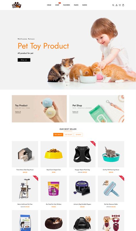 Pet Shop & Pet Accessories Shopify Theme Pet Shop Website Design, Adobe Illustrator Graphic Design, Puppy Accessories, Website Ideas, Webpage Design, Learning Websites, Template Site, Web Template Design, Shopify Store