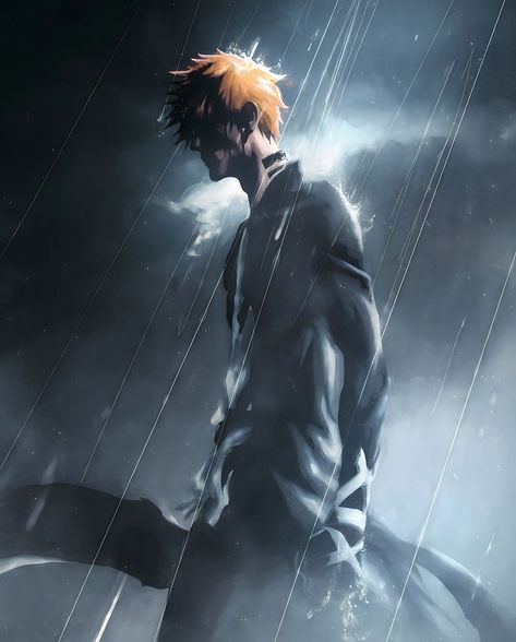 Credits : Txniz on instagram Ichigo Bankai, Ichigo Manga, Photoshop Portrait, Ichigo Y Rukia, Soul Society, Bleach Anime Art, Dragon Ball Art Goku, Kurosaki Ichigo, Friend Anime