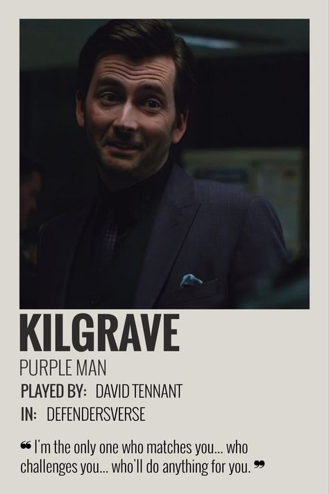 marvel | defendersverse | jessica jones | kilgrave | character polaroid | aesthetic minimalist poster Kilgrave Aesthetic, Character Polaroid, Polaroid Aesthetic, Aesthetic Minimalist, Purple Guy, Minimalist Poster, Marvel, Quick Saves