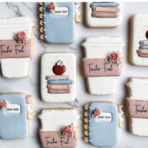 Make A Planner, Royal Iced Cookies, Crazy Cookies, Sugar Cookie Icing, Graduation Cookies, Coffee Cookies, Paper Planner, Cutout Sugar Cookies, Gourmet Cookies