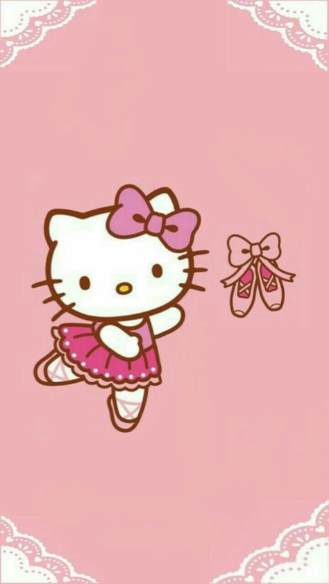 Ballet Wallpaper, Hello Kitty Imagenes, Hello Sanrio, Hello Kitty Images, Kitty Images, Hello Kitty Backgrounds, Hello Kitty Nails, Cute Wallpaper, Hello Kitty Pictures