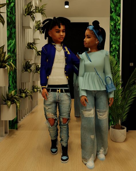 Him and I ❤️#sims4 #sims4cc #sims4blender Black Studs Lesbians, Masc Lesbian, Him And I, Sims 4 Toddler, Black Stud, Sims 4 Game, Children Clothes, Sims 4 Cc, Toddler Hair