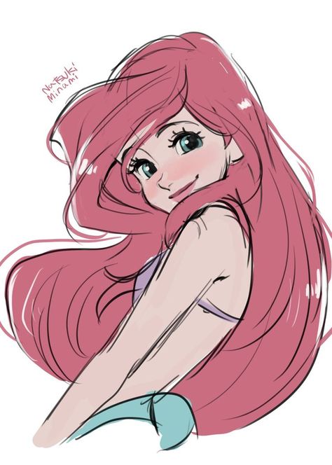 Disney Princess Fan Art, Mermaid Drawings, Disney Princess Drawings, Princess Drawings, Disney Artwork, Disney Sketches, Disney Princess Wallpaper, 캐릭터 드로잉, Disney Ariel