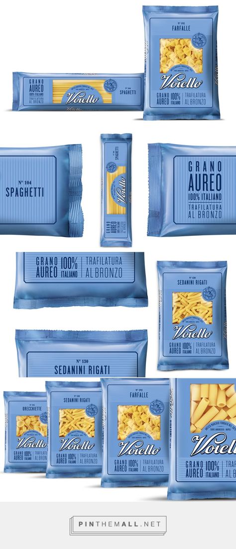 Voiello pasta designed by Isabela Sertã. Pin curated by #SFields99 #packaging #design Premium Food Packaging Design, Premium Food Packaging, Pasta Branding, Pasta Packaging Design, Pasta Design, Pasta Packaging, Rice Packaging, Product Packaging Design, Little Buddha