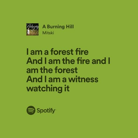 Green Song Lyrics, Mitski Lyrics, Story Lyrics, The Witness, Song Words, Me Too Lyrics, Music Mood, Forest Fire, The Secret History