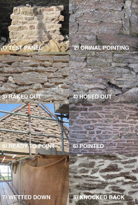 Walling and lime mortar Lime Pointing Stone, Lime Mortar Pointing, Lime Mortar Stone Wall, Lime Mortar, Backyard Drainage, Waterproof Foundation, Building Foundation, Brick Arch, House Restoration