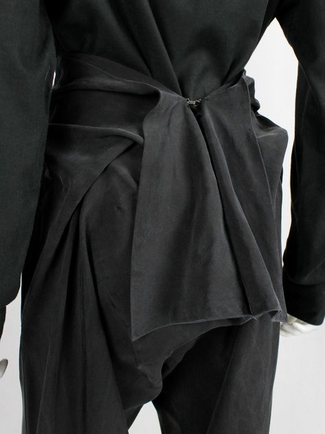 Yohji Yamamoto Archive, 1980s Aesthetic, Bunka Fashion College, Master Tailor, Bad Witch, Silk Trousers, Gray Silk, Study Style, Japanese Design