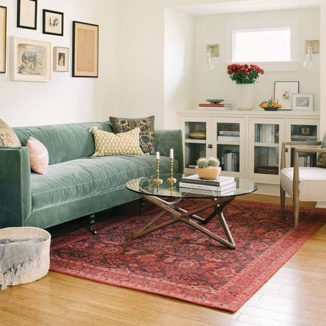 10 Best Boho Sofas | Apartment Therapy Green Couches, Grey Furniture Living Room, Eclectic Living Room, Retro Home Decor, Living Room Grey, A Living Room, Retro Home, Design Living, My New Room