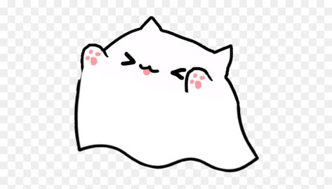 Cute Transparent Gif, Cat Transparent, Gif Transparent, Stream Ideas, Bongo Cat, Ghost Png, Kitty Drawing, Ghost Cat, Cute Clipart