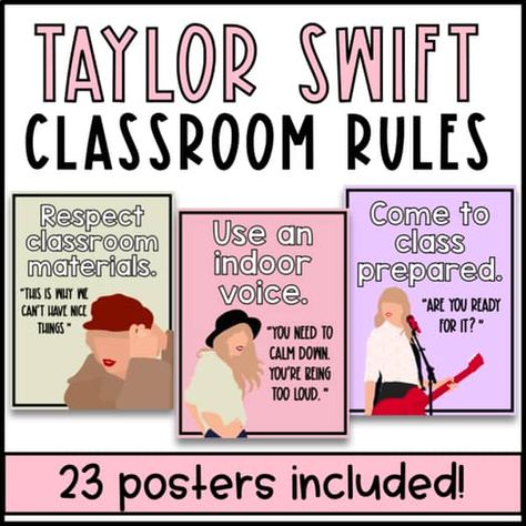 Taylor Swift Classroom Rules Poster by Boho Brains | TPT Taylor Swift Classroom, Quotes About Music, Taylor Swift Birthday Party Ideas, Taylor Swift Jokes, Swift Party, Rules Poster, Classroom Rules Poster, Midnight Rain, Taylor Songs