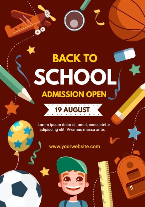 Back To School Admission Poster Design Admission Poster Design, School Poster Design, School Admission Poster Design, School Admissions Poster, Admission Open Creative Poster, Preschool Admission Open Poster, University Admission Poster, School Admission Open Creative Poster, Admissions Poster