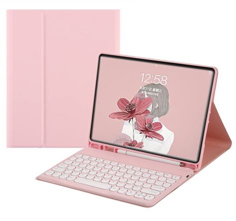 iPad Mini 6th Generation 2021 8.3 inch Keyboard Case Cute Round Key Color Keyboard Wireless Detachable BT Keyboard Cover with Pencil Holder for Mini 6 (Mini6, Pink) : Amazon.ca: Electronics Pink Amazon, Ipad Mini 6, Keyboard Case, Keyboard Cover, Pencil Holder, Ipad Wallpaper, Tablet Keyboard, Usb Cable, Ipad Mini