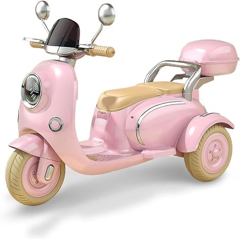 Amazon.com: HEIMILI 12V Kids Motorcycle, 3 Wheels 12v Kids Ride on Motorcycle with Mp3, Bluetooth, Headlight, Storage Box, Motorcycle for Kids, 12 Volt Kids Motorcycle Girl (Pink) : Toys & Games Motorcycle For Kids, Pink Toys, Pink Motorcycle, Kawaii Outfit Ideas, Bike Toy, Twin Birthday Parties, Toddler Girl Toys, Kawaii Outfit, Apple Headphone