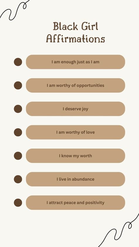 Black Girl Affirmations Positive Affirmation Black Women, Morning Affirmations Black Women, Black Confident Girl, Black Women Self Care Ideas, Vision Board Ideas Black Women, Vision Board Manifestation Black Women, Vision Boards Black Women, Black Girls Affirmations, Black Women Affirmation Quotes