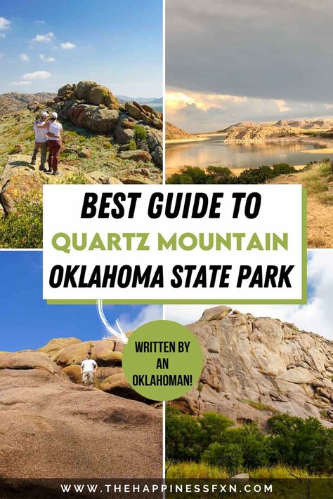 Discover a hidden gem state park tucked within the Wichita Mountains of Southeast Oklahoma. Plan your next trip and read this Ultimate Guide to Quartz Mountain State Park! | Oklahoma State Parks | Things to do in Oklahoma | Oklahoma travel | Oklahoma outdoors Things To Do In Oklahoma, Oklahoma State Parks, Wichita Mountains, Oklahoma Travel, Wildlife Travel, Travel Oklahoma, Air Purifying, Family Road Trips, National Parks Trip