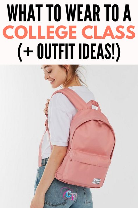 Wondering what to wear to a college class? Here are our go-to outfits for school. #outfitideas #outfits #college #collegeclothes #cuteoutfits What To Wear To College Class Outfits, What To Wear To Class In College, Going To Class Outfit College, College Campus Outfit, Dress For College, What To Wear To College, College Class Outfits, Freshers Party, Party Outfit College